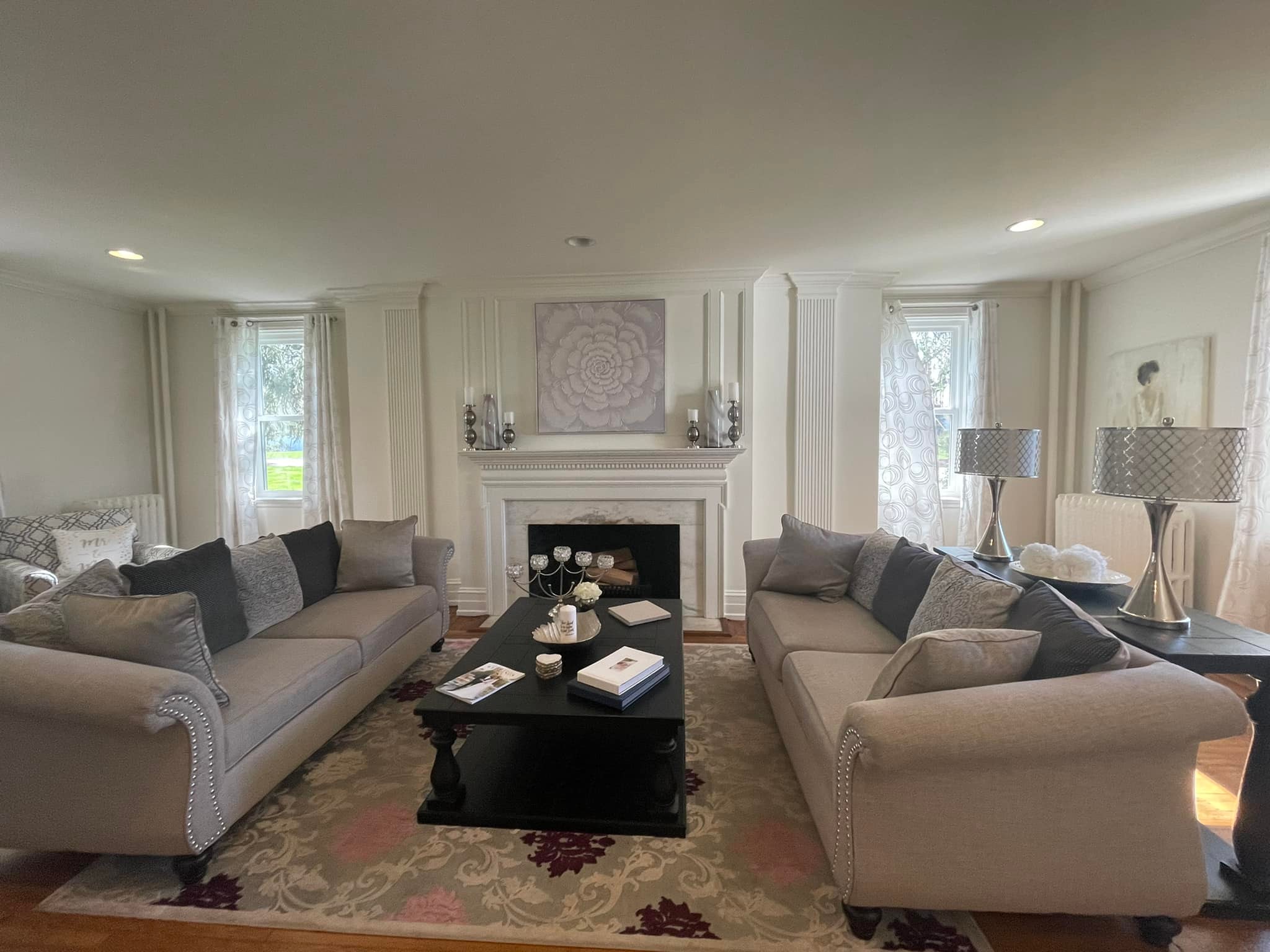 Clean, bright living room