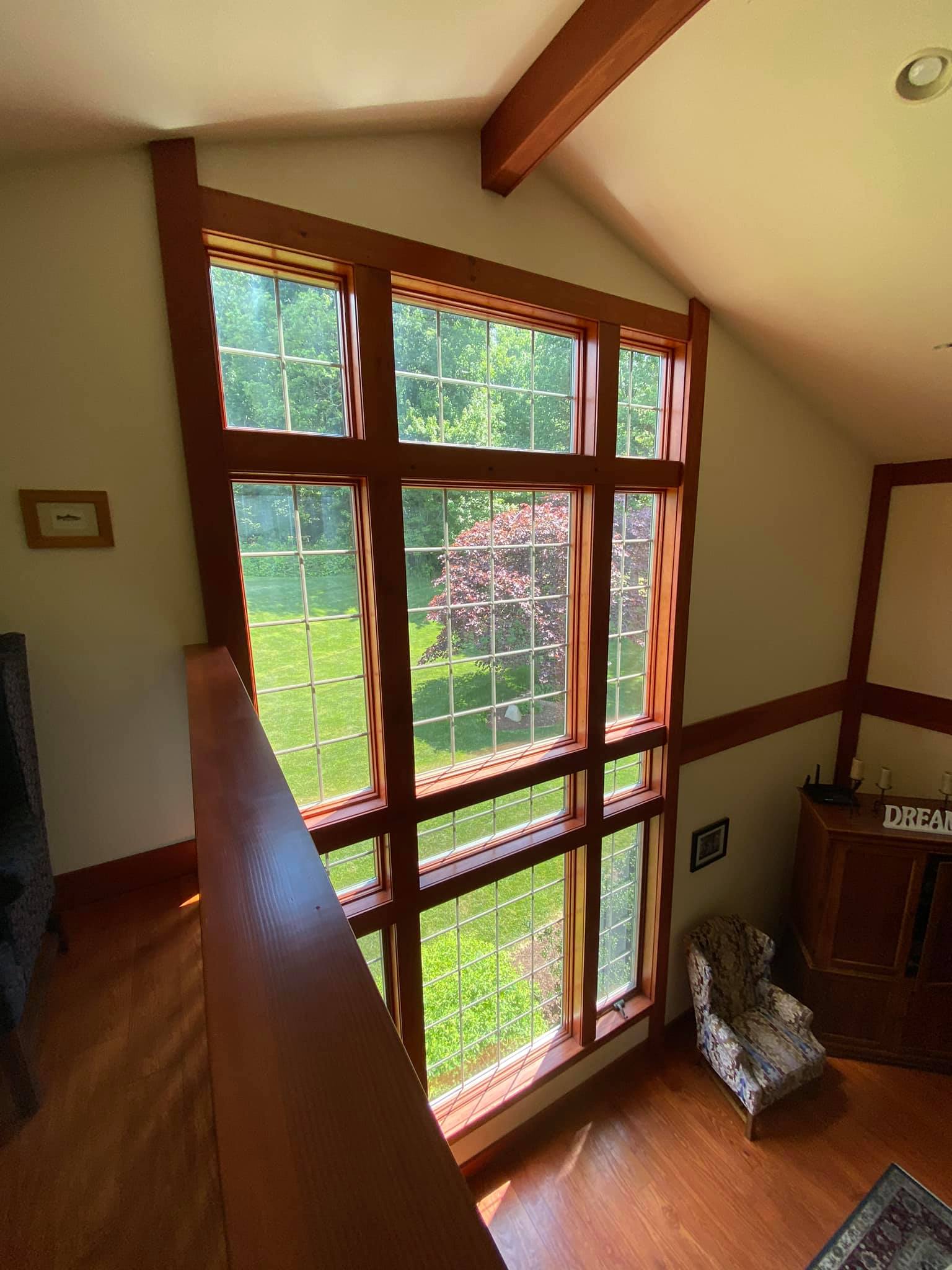 Sparkling clean floor-to-ceiling windows