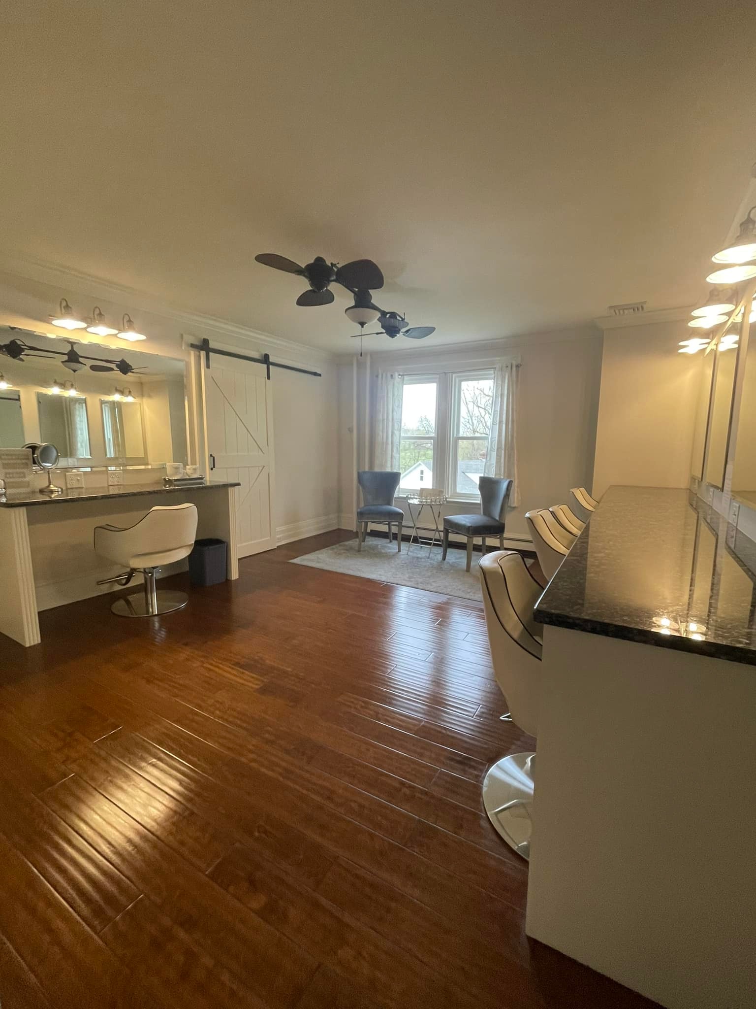 Cleaned hardwood floors